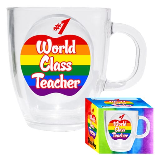 BEST EVER TEACHER GLASS MUG