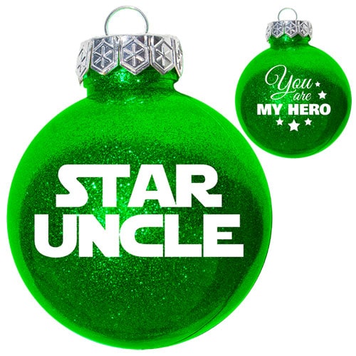 star uncle glitter ornament