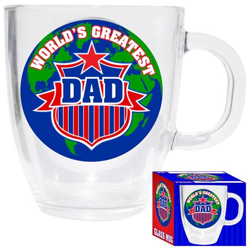 world's greatest dad glass mug