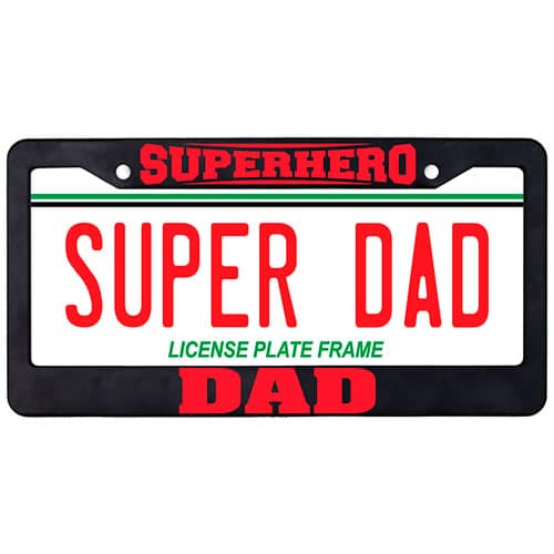 super dad license plate frame