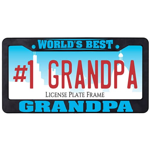 #1 grandpa license plate frame