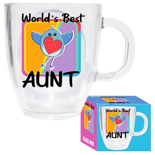 WORLD'S BEST AUNT GLASS MUG