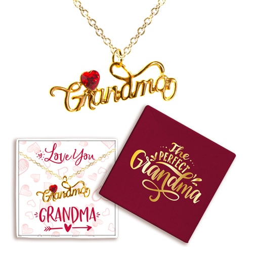 GRANDMA RED HEART NECKLACE