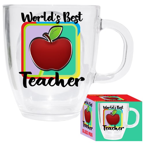 WORLD'S BEST TEACHER GLASS MUG